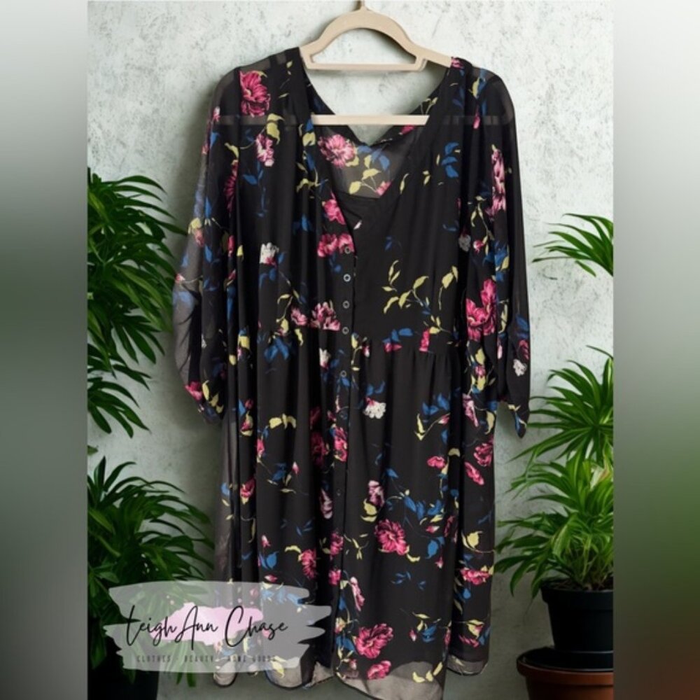 Torrid Mini Chiffon Shirt Dress